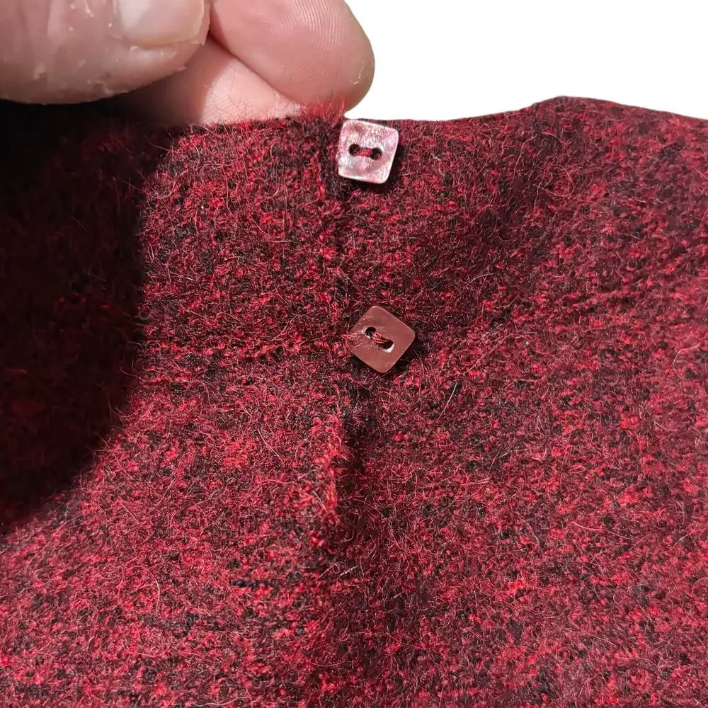 Anntarah Alpaca Wool Dress Red Black Jumper Shell Girls Toddler‎ Size 4